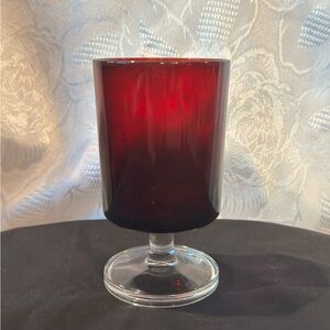 Elegant Red Glass Goblet